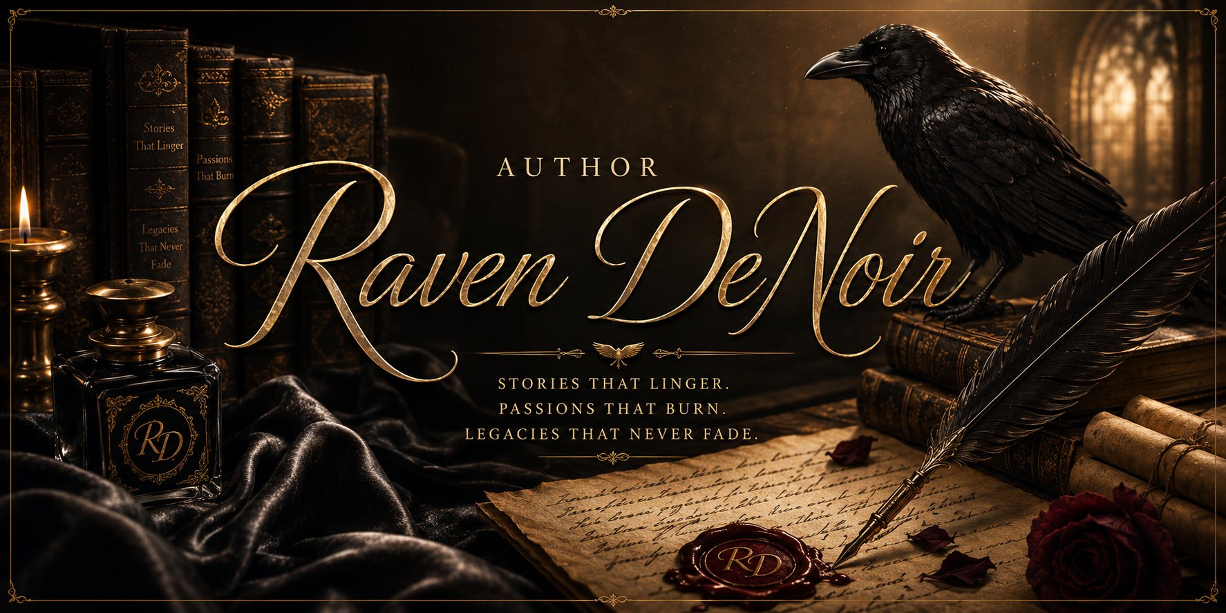 Author Raven DeNoir — Stories that linger. Passions that burn. Legacies that never fade.